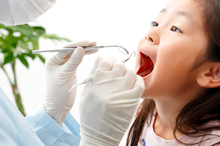 お口をあけることに慣れてもらいましょう